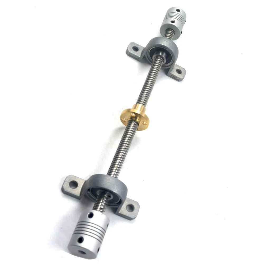 brass copper nut Flexible Coupling for 3D printer&CNC KP08 bearing Bracket Gimax T8 Nut Lead screw 500 mm Lead 8mm brass copper nut Flexible Coupling for 3D printer&CNC KP08 bearing Bracket Gimax T8 Nut Lead screw 500 mm Lead 8mm