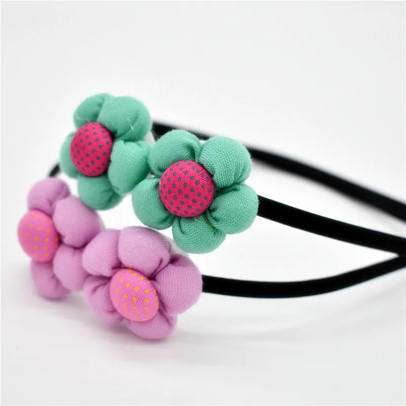 

Little princess pink lovely flowers hair hoop girls headband cloth accessories accessories wholesale five flowers