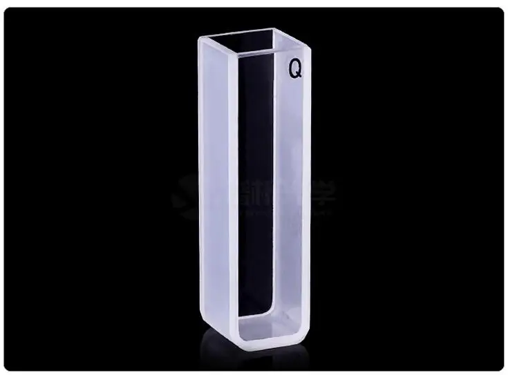 10mm Path Length Quartz Cuvette Cell With Lid For Spectrophotometers 2Pcs