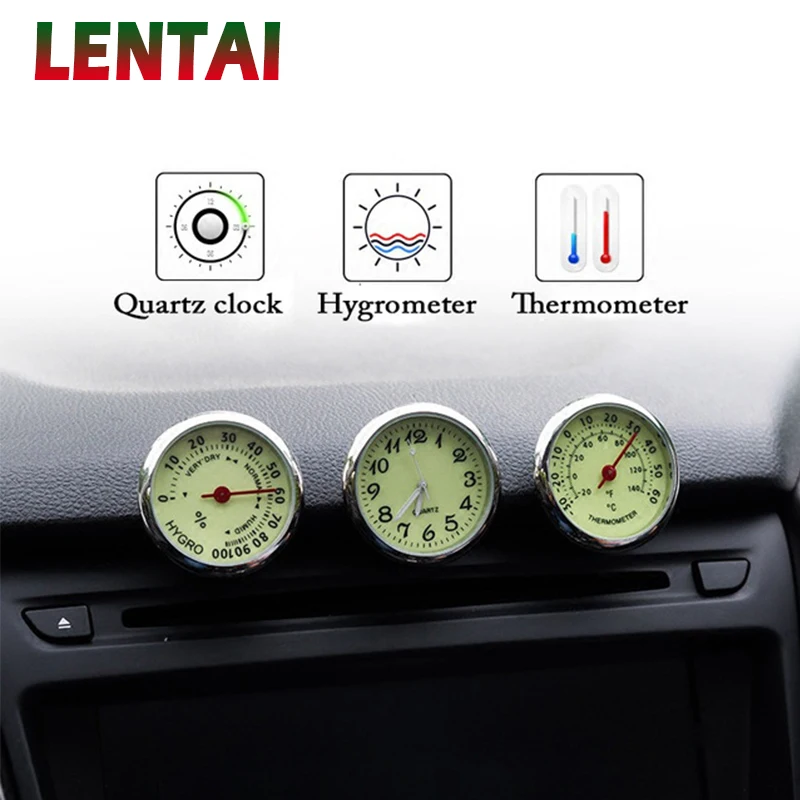

OVERE Mini Car Digital Clock Auto Watch Thermometer Hygrometer For Seat Leon Ibiza Renault Duster Megane 2 Logan Captur Clio