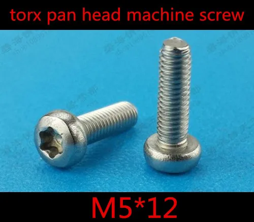 

50pcs/lot M5*12 m5 x 12 Round Pan head torx screw stainless steel 304