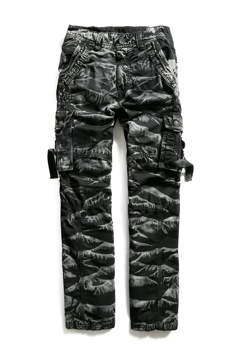 Дропшиппинг новые хлопковые мужские брюки карго мульти-карманы мешковатые брюки военные комбинезоны 29-40 JPCK02 - Цвет: black Camouflage