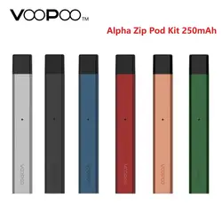 Новейший оригинальный 250 мАч VOOPOO Alpha Zip Pod Kit wi/1 мл Pod & 1,8 Ом катушка супер легкий электронная сигарета Vape Pod Kit Vs Drag Nano
