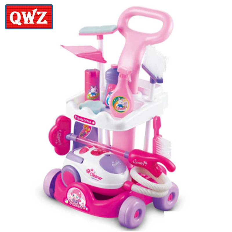

Children's trolleys play interactive toys Simulation housework vacuum cleaners kitchen cleaning small appliances toy set