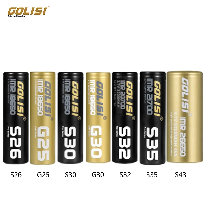 2 шт./лот оригинальный Golisi батарея 18650/20700/21700/26650 High Drain ячеек реальные ставки электронные сигареты ячеек высокое качество