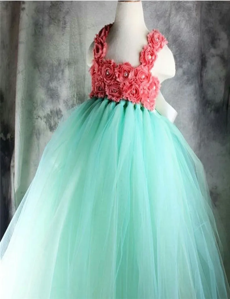 Aliexpress.com : Buy Flower Girl Ball Gown Dresses Sleeveless Floor ...
