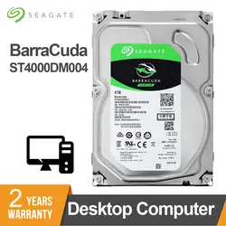 Seagate 4 ТБ 3,5 дюйма SATA Настольный жесткий диск внутренний жесткий диск 5900 RPM 6 ГБ/сек. 64 Мб Кэш жесткий диск HDD диск для компьютера ST4000DM004