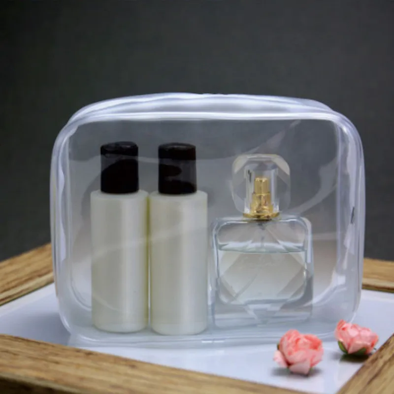 عالية الجودة PVC السفر التجميل أكياس المحمولة شفافة سستة حقائب مكياج المنظم للماء الحقيبة الزينة شحن مجاني