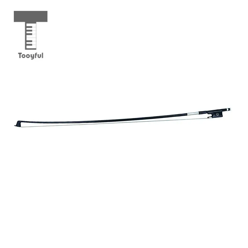 Black Carbon Fiber Violin Bow for 4/4 3/4 1/2 1/4 1/8 Violin Faddle #5