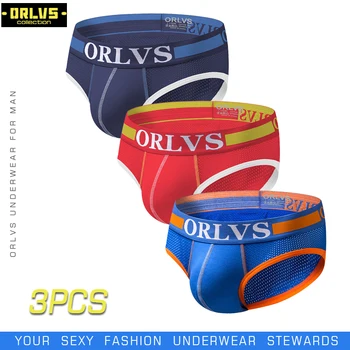 

ORLVS 3PC/LOT Men Briefs Underwear Men Sexy Breathable Modal Comfortable Mens Briefs Underwear Male Panties Men Brief Underpants