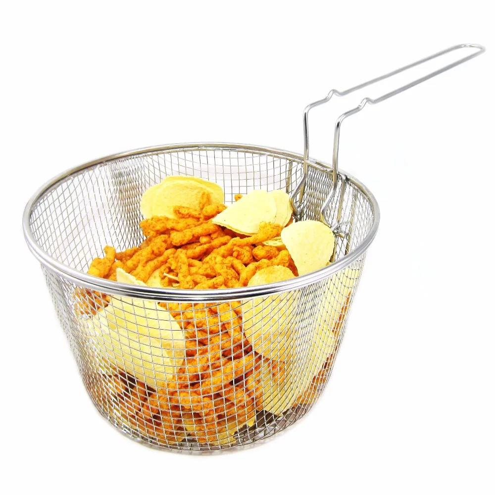 New Deep Fryer Basket Hot Cooking Tools Easy Frying French Potato Chips Snack Serving Food Presentation