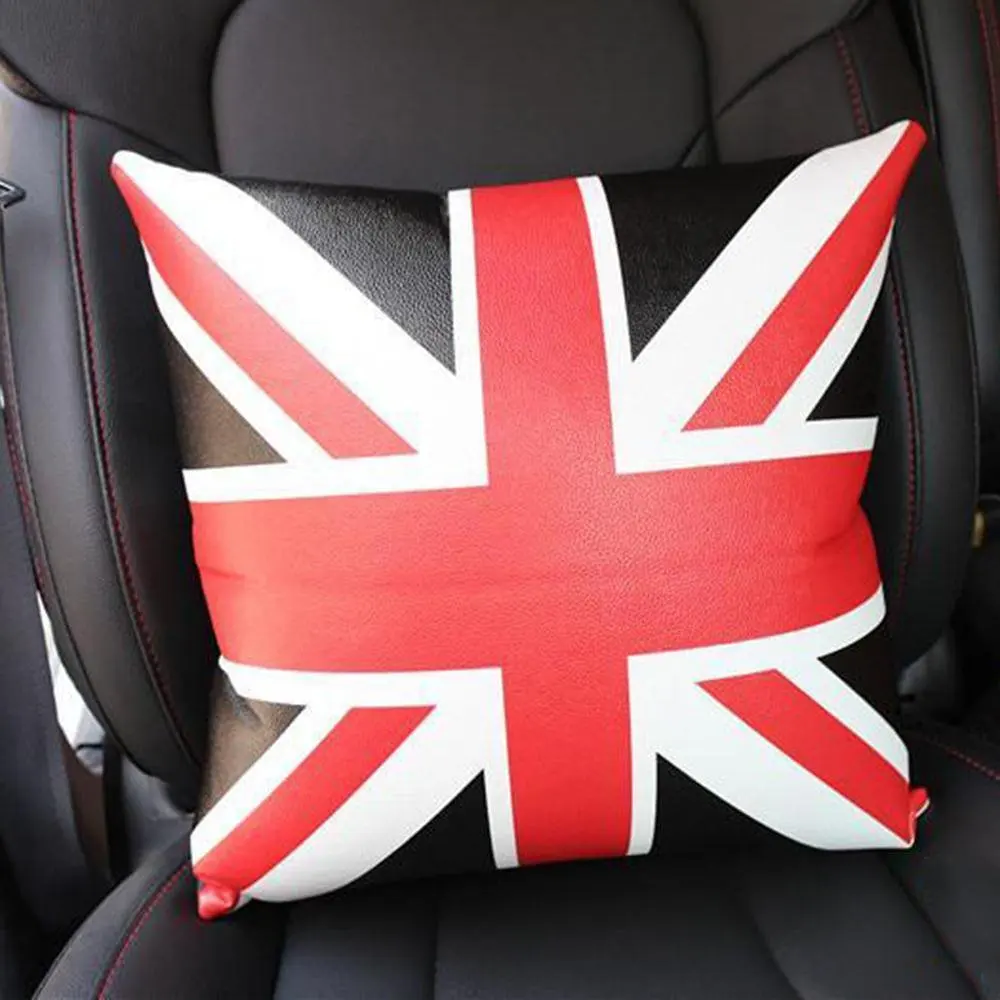 COGEEK Union Jack Pattern Car Seat Headrest Memory Foam Cotton, Back