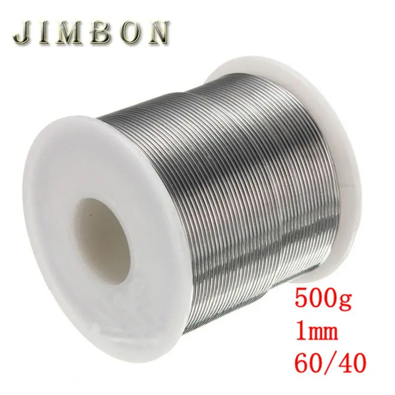 JimBon 1 мм 500 г 60/40 канифоль ядро припой оловянный свинец 2.0% пайка с флюсом сварочная железная проволочная катушка