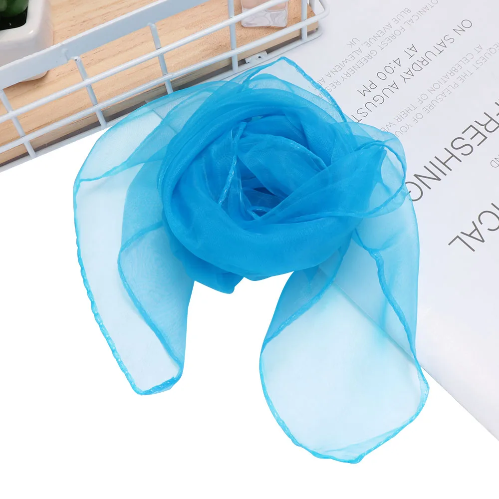 

2 Pcs/set Hot Sale Women Valentine Colorful Chiffon Neck Organza Scarf For Female Fancy Dress Hair Tie Accessories