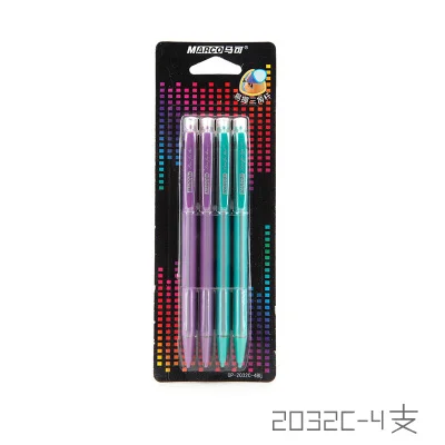 Marco автоматический механический карандаш 0,5 мм HB для детей школьные OP-//2032/2036/2039 с резиновым Absorted - Цвет: 2032C 4pcs