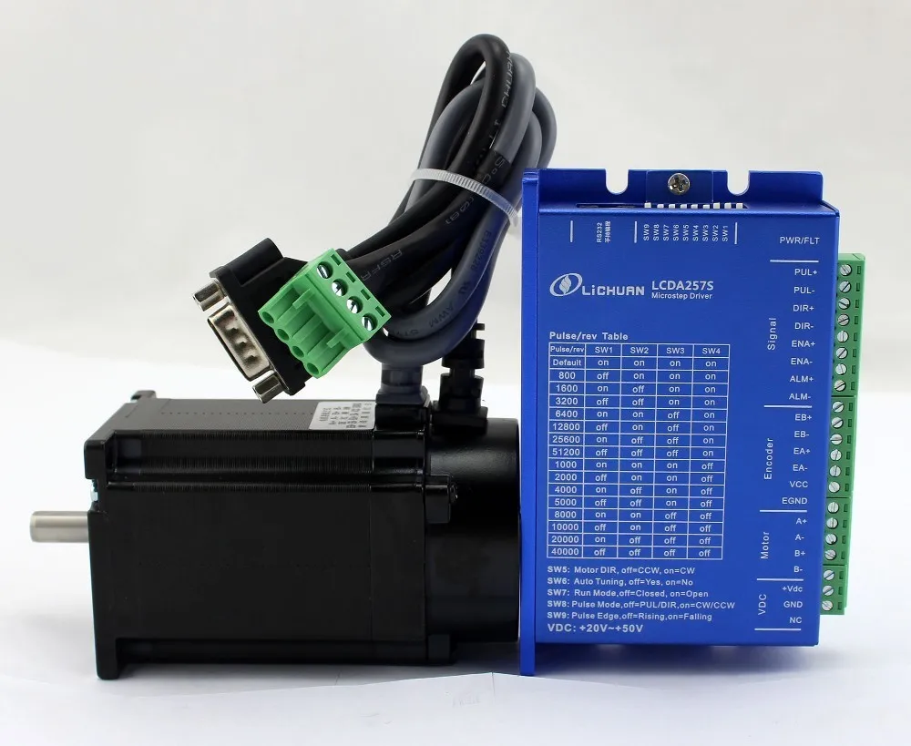 Горячая продажа 2 нм cnc шаговый двигатель драйвер комплект LCDA257S фазы замкнутый