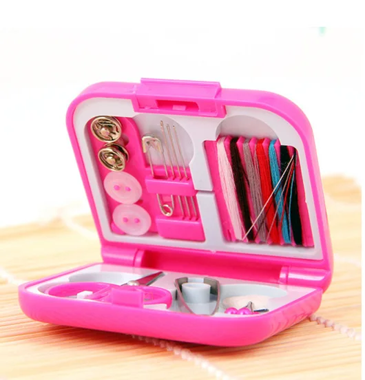 

Sewing Box Needle Threads Box Set Storage Box Portable Travel Scissor Thimble Buttons Pins Home Tools Travel Sewing Kit