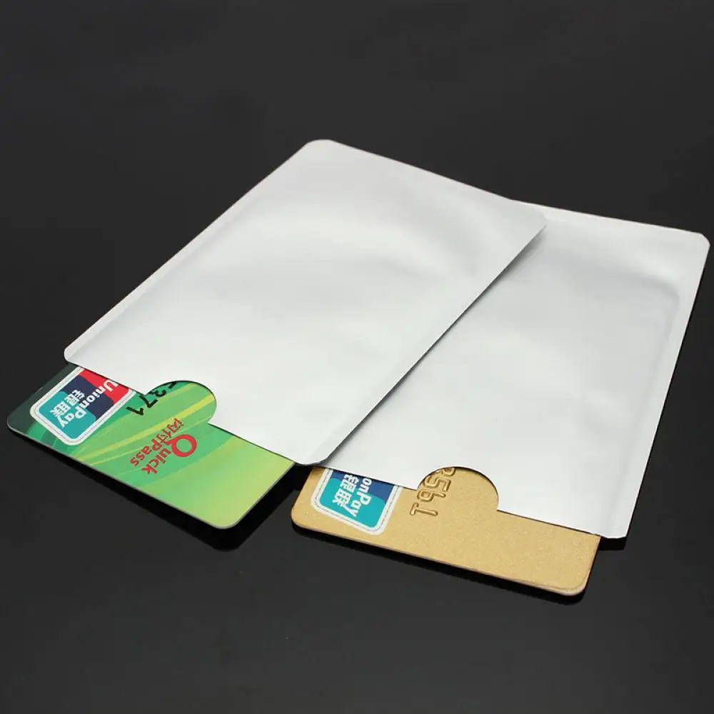 

10pc Credit Card Protector Secure Sleeve RFID Blocking ID Holder Foil Shield Card ID Holders Bank Card Case Protection