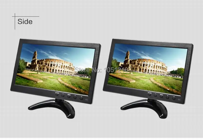 Ouchunagbo 10.1 Inch HD ips car lcd display 1024*600 screen AV VGA BNC HIMI input 1080P Video 2 way video input