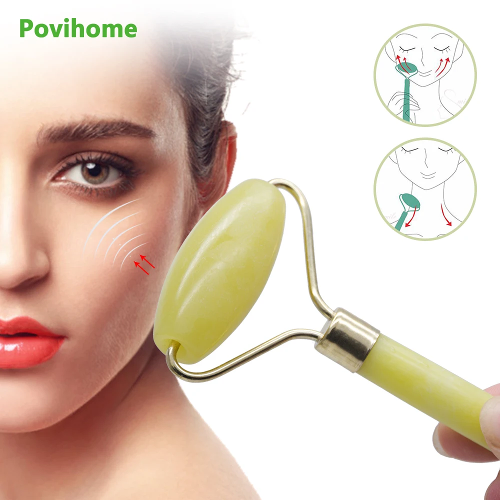 Premium Anti Aging Jade Roller Therapy 100 Natural Jade Facial Roller