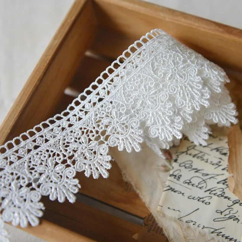 

M840 Water - soluble Embroidery Lace Clothing Lace Fabric Materials Vintage Dress Lace Accessories Width 5.5cm