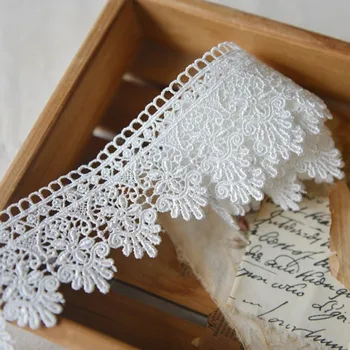 M840 Water - soluble Embroidery Lace Clothing Lace Fabric Materials Vintage Dress Lace Accessories 5.5cm Hot sale 110cm wide wedding dress lace embroidery diy women clothes materials clothing fabric accessories ivory white church happy hour