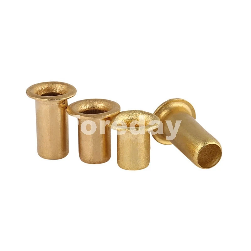 

100PCS/Lot NEW Brass Vias Rivet Nuts Through Hole Rivets Hollow Grommets M3.5 M4 M5 M6 1LOT=100PCS 3.5MM 4MM 5MM 6MM*AT132-143