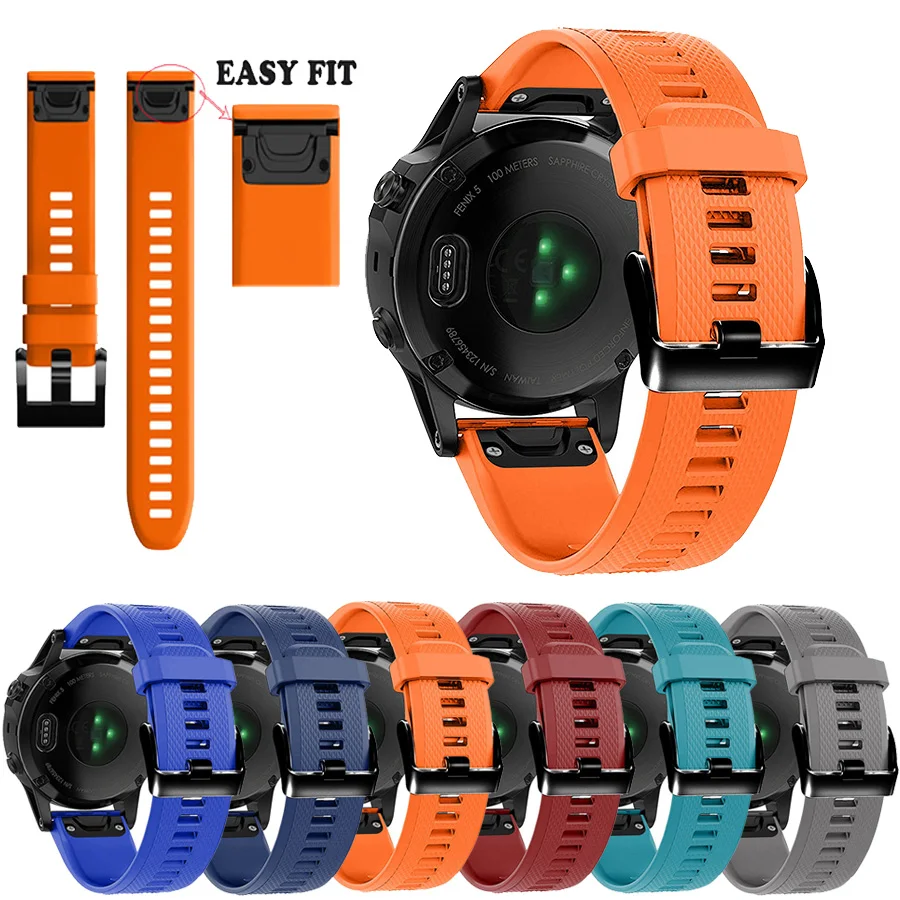 

22MM Watchband Strap For Garmin Fenix 5 Plus / Forerunner 935 / Instinct Watch Quick Release Silicone Easyfit Wrist Band Strap