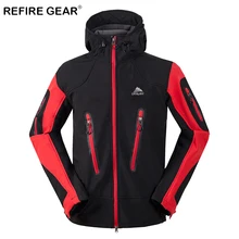 ReFire gear Новая зимняя мужская Мягкая ветрозащитная куртка для туризма ветровка охотничья одежда лыжные альпинистские спортивные куртки