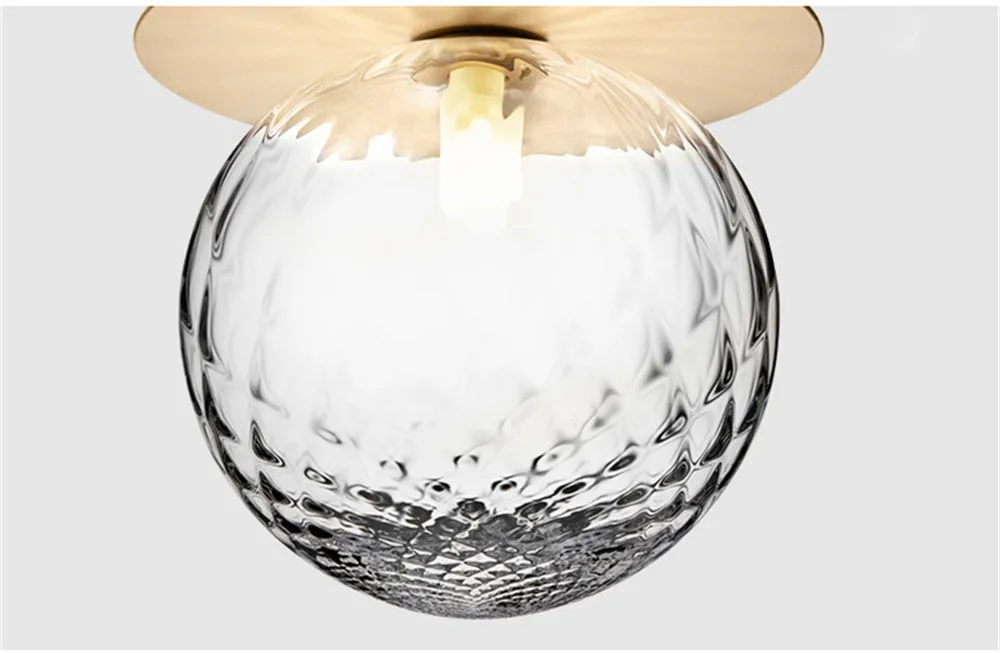 Европейский светодиодный потолочный светильник, цветной стеклянный шар, светодиодный светильник для помещений, современный светильник для спальни, столовой, магазина, крыльца, декоративный светильник
