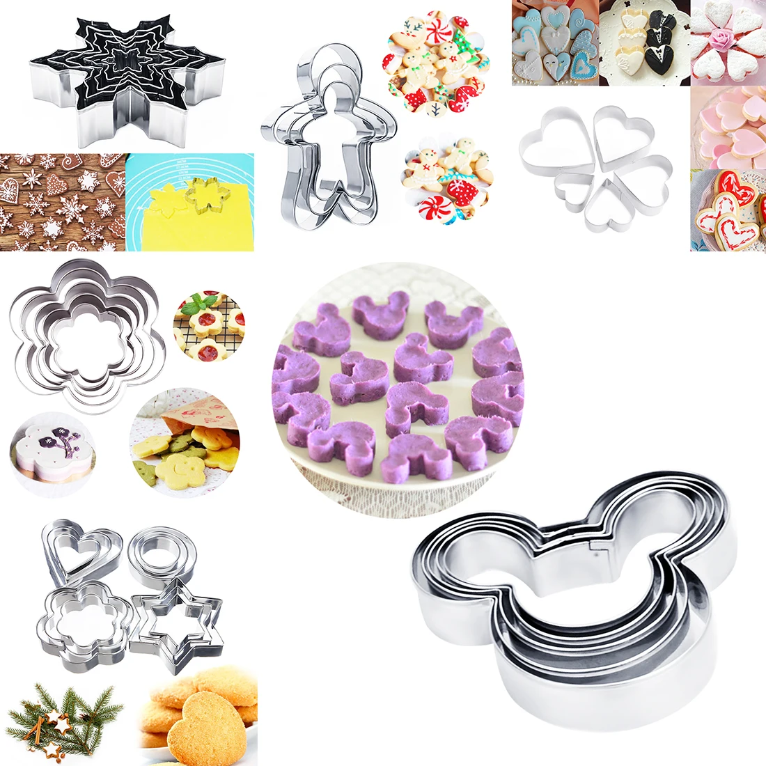 

Cake Mold 1 set Metal Snowflake Shape Birthday Cookie Cutter Baking Tools Kitchen Fondant Cake Stencils Chocolate Soap Mold