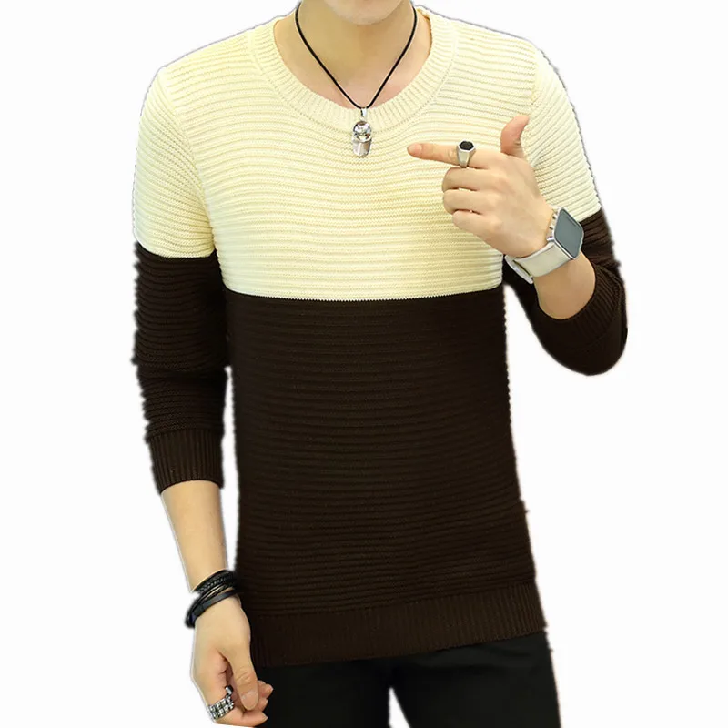 Sweater Men 2018 New Arrival Casual Pullover Wool Men Sweater Autumn Round Neck Patchwork Quality Knitted Male Sweaters Sweater Men 2018 New Arrival Casual Pullover Wool Men Sweater Autumn Round Neck Patchwork Quality Knitted Male Sweaters