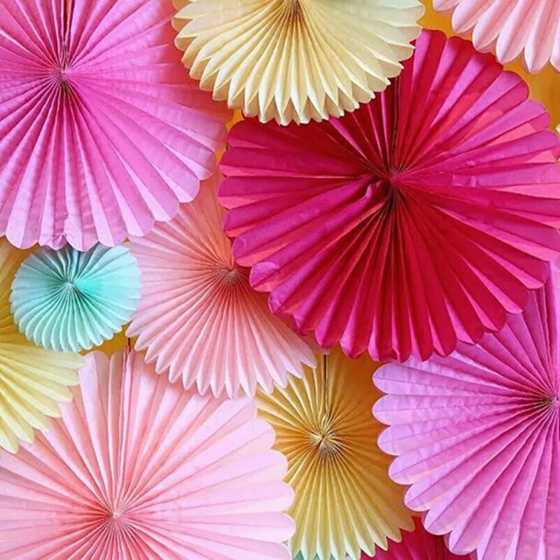 

35cm-15cm Paper Fan Hanging Tissue Paper Flower Birthday Party Decorations Kids Baby Shower Decorations Wedding Event Supplies