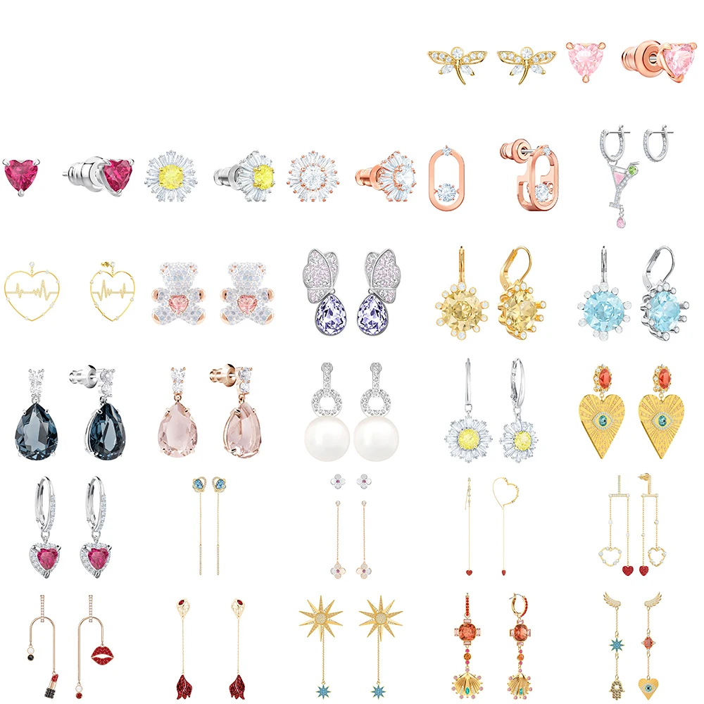 

Kristie Swa Unique Mode New Deusa Sorte Piercing Perforated Brilliant And Brilliant Crystal Engagement Earring Women