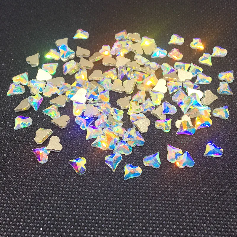

Heart Nail Art Rhinestone 3d Crystal Jewelry Stass Diamonds Decoration Charms Nailart Supplies ab Rainbow Stones Japan Studs diy