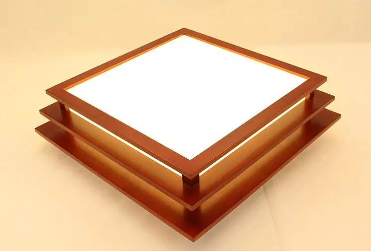 

35cm Minimalist Modern Ceiling Light Lamp Square Bedroom Living Room Light Tatami Room Japanese Tatami Lamps Mahogany Finish