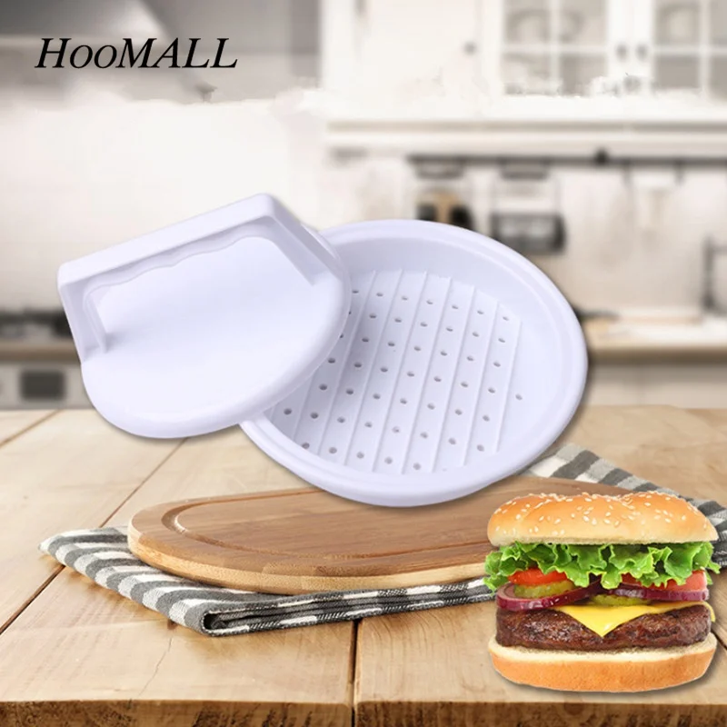 

1 Set Round Shape Hamburger Press Food-Grade Plastic Hamburger Meat Beef Grill Burger Press Patty Maker Mold Mould Kitchen Tool