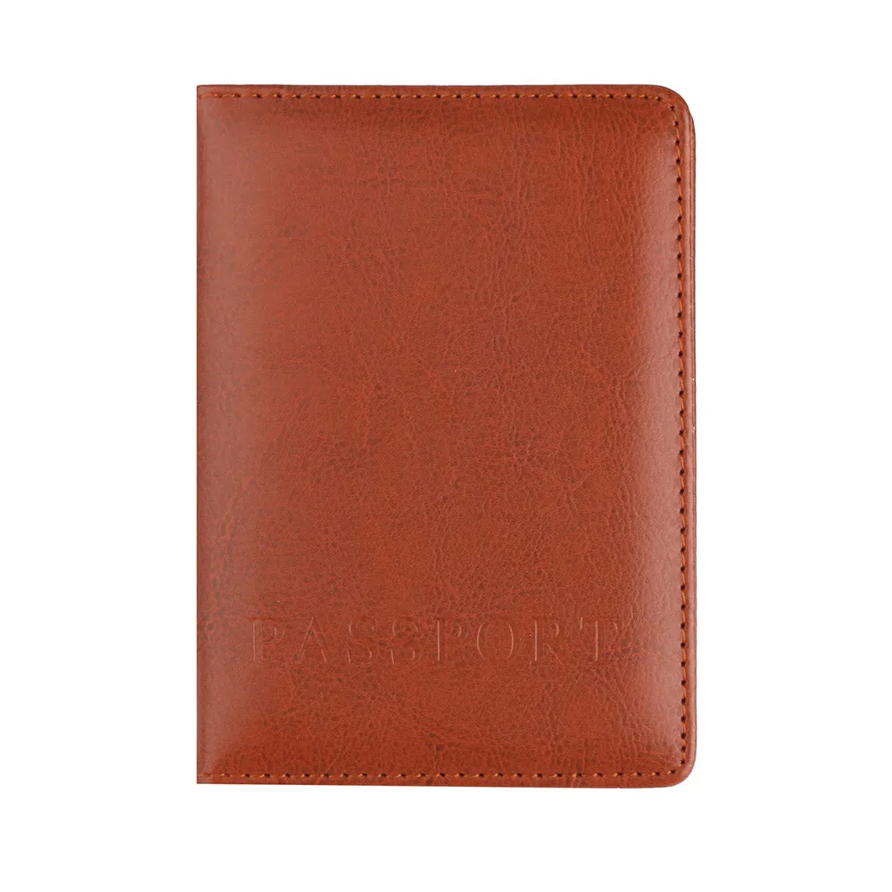 Модная Обложка для паспорта, держатель для паспорта, защитный кошелек, визитная карточка, мягкая обложка для паспорта - Цвет: Brown