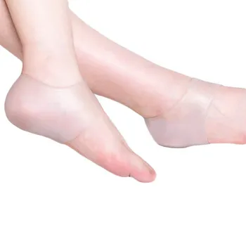 

2Pcs Soft Silicone Foot Skin Care Protector Heel Socks Prevent Dry Skin Against Peeling Washable Moisturizing Gel Foot Protector