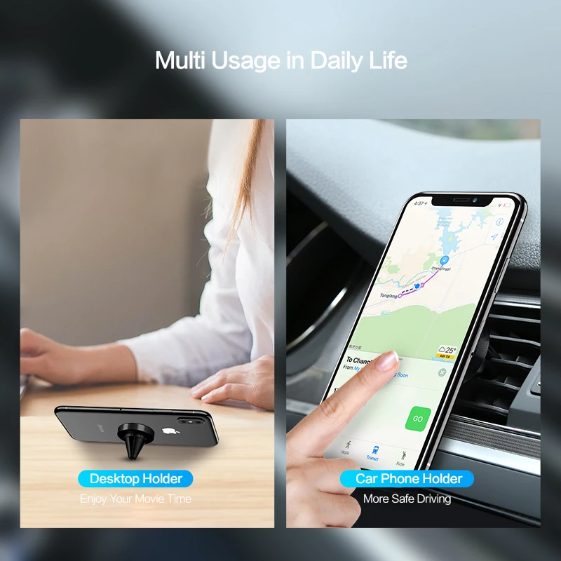 FLOVEME Универсальный автомобильный держатель телефона Магнитная Air Vent Mount Стенд 360 Вращение мобильного телефона держатель для iPhone 7 5S 6 плюс samsung держатель для телефона в машину держатель для телефона