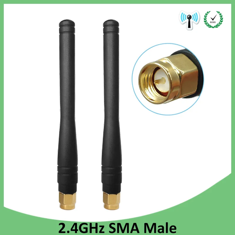

10pcs 2.4GHz WIFI Antenna 2dBi-3dbi Aerial SMA Male connector wi fi antena 2.4 ghz antenne wi-fi for Wireless Router antenas