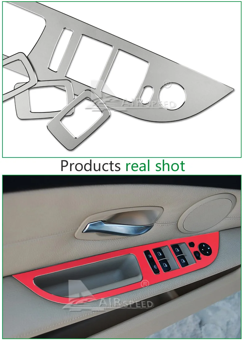 Airspeed LHD для BMW E60 аксессуары 08-10 для BMW E60 наклейка s для BMW E60 M5 внутренняя отделка оконный переключатель управление рамка наклейка