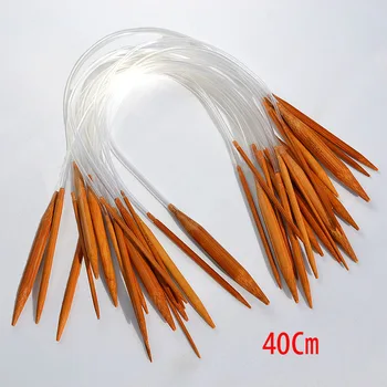

18pcs/Set Bamboo Carbonize Circular Knitting Needles Pins 40cm/60cm/80cm Size 2.0mm-10mm for sweather scarves yarns knitting