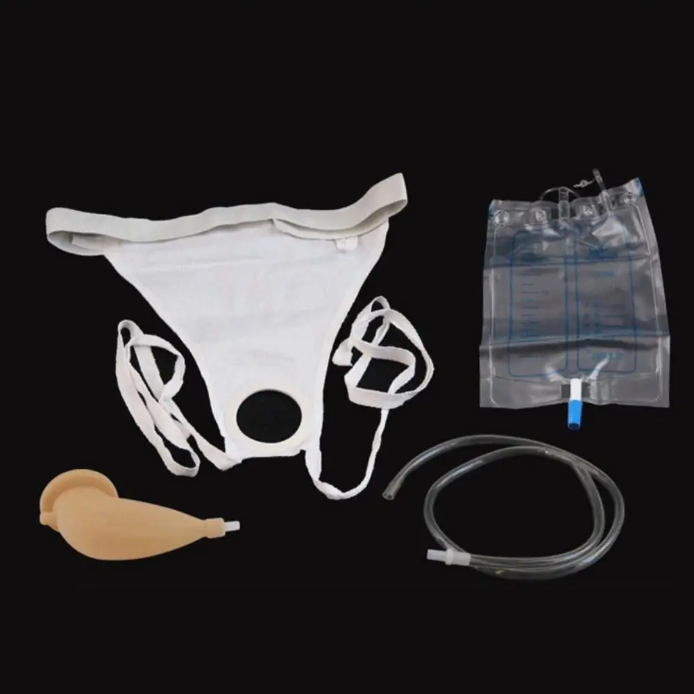 

Men women Medical Rubber Urinal Breathable Anti-Allergic Outdoor Travel Camping Portable Urine Bag Wearable Urinal System