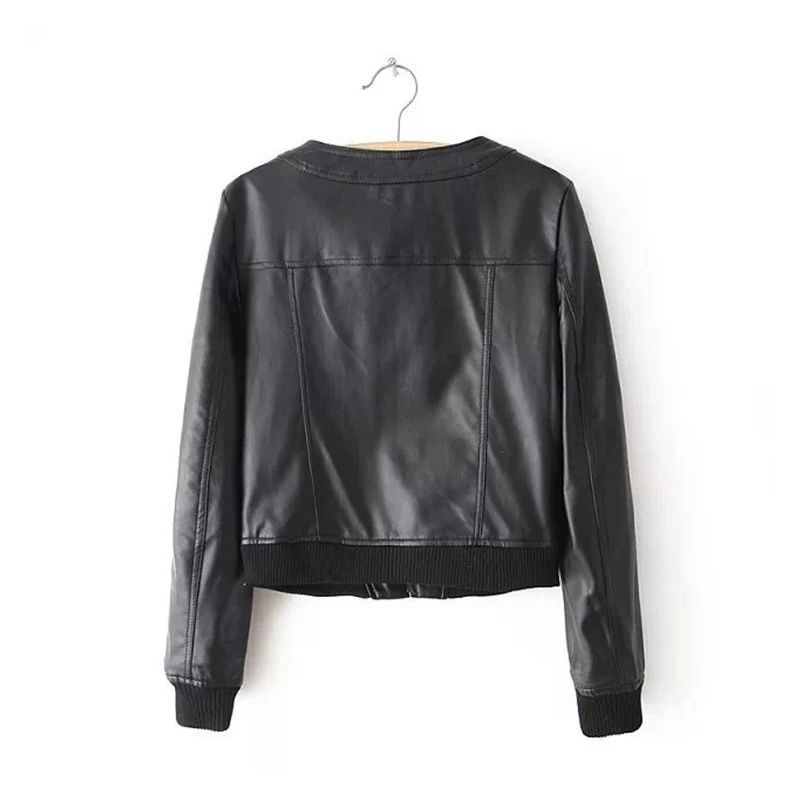 Fashionable Jacket Woman Spring 2019 Longsleeve Short Coat Motorcycle Jacket Leather Jacket Streetwear