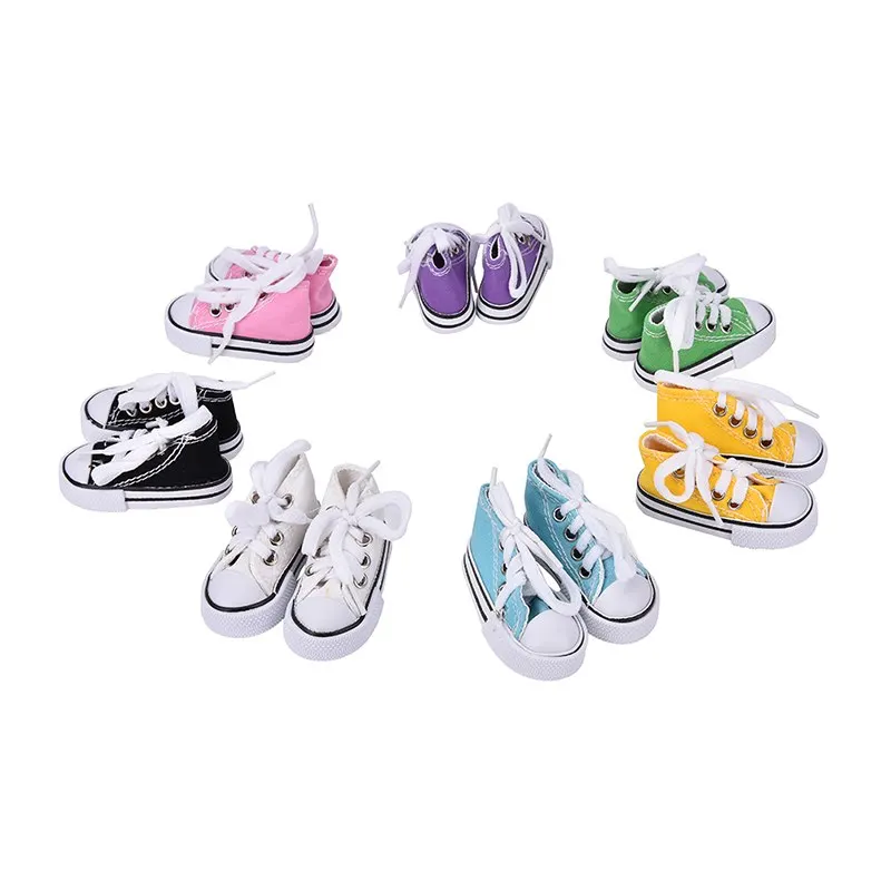 

7.5cm Canvas Shoes For BJD Doll Fashion Mini Shoes Doll Shoes for Russian DIY handmade doll Doll Accessories
