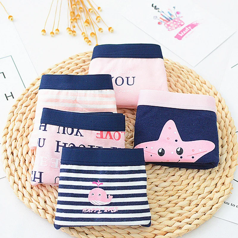 

1pcs Ladies Briefs Sexy Panties Cartoon Stripe Letter Cotton Plus Size Womens Funny Bragas Mujer Hipster Lingerie 35