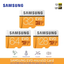 Карта памяти SAMSUNG EVO 64 Гб 128 ГБ U3 micro sd 32 Гб U1 класс 10 UHS-I Microsd Flash tf карта для телефона microSDHC/SDXC Full HD