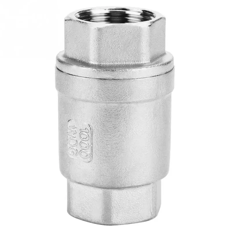 

1 PC 3/4" Check Valve Female Thread In-line Spring Check Valve Stainless Steel Vertical Valve WOG 1000 air compressor valve