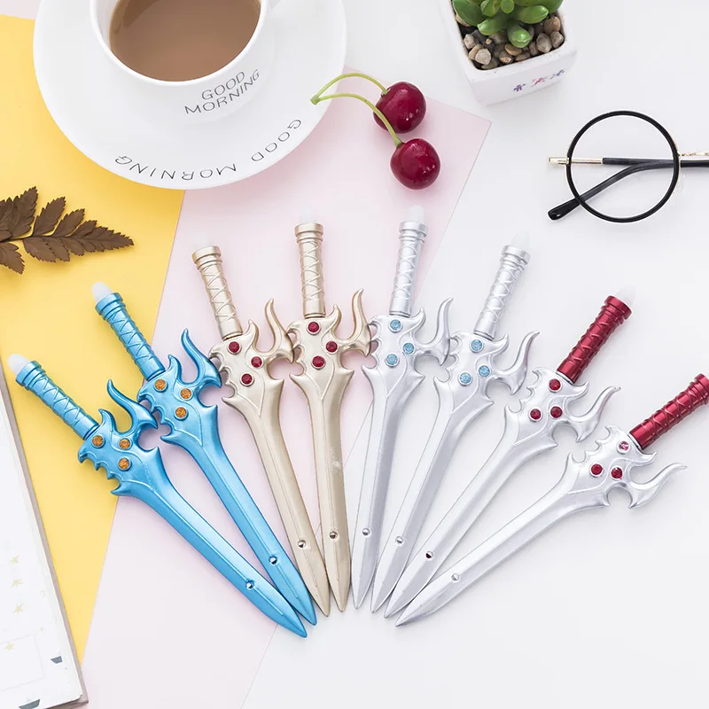 

Cartoon Modeling SwordGel Pens Is Removed By Fric Tion Erasable Pen 0.38mm Student Stationery Japanese Color Gel Ink Neutral Pen